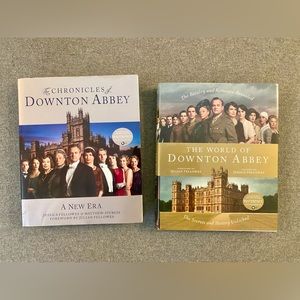 Two hardcover Downton Abbey books. The Chronicles & The World of Downton Abbey